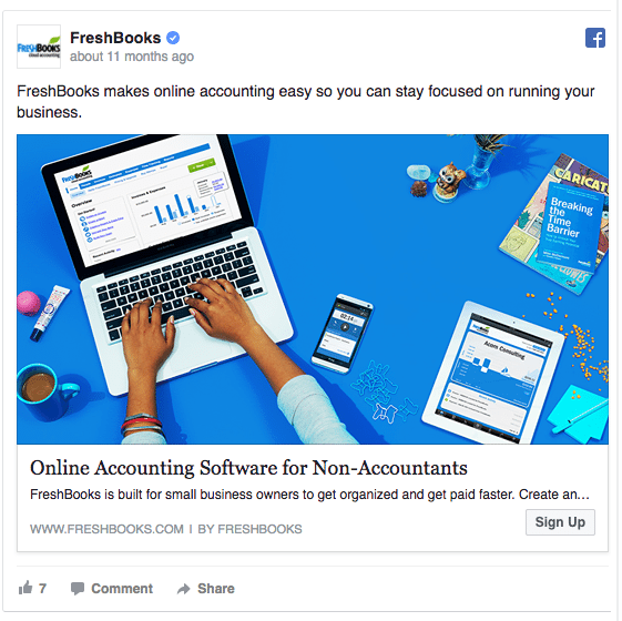 freshbooks-facebook ad example
